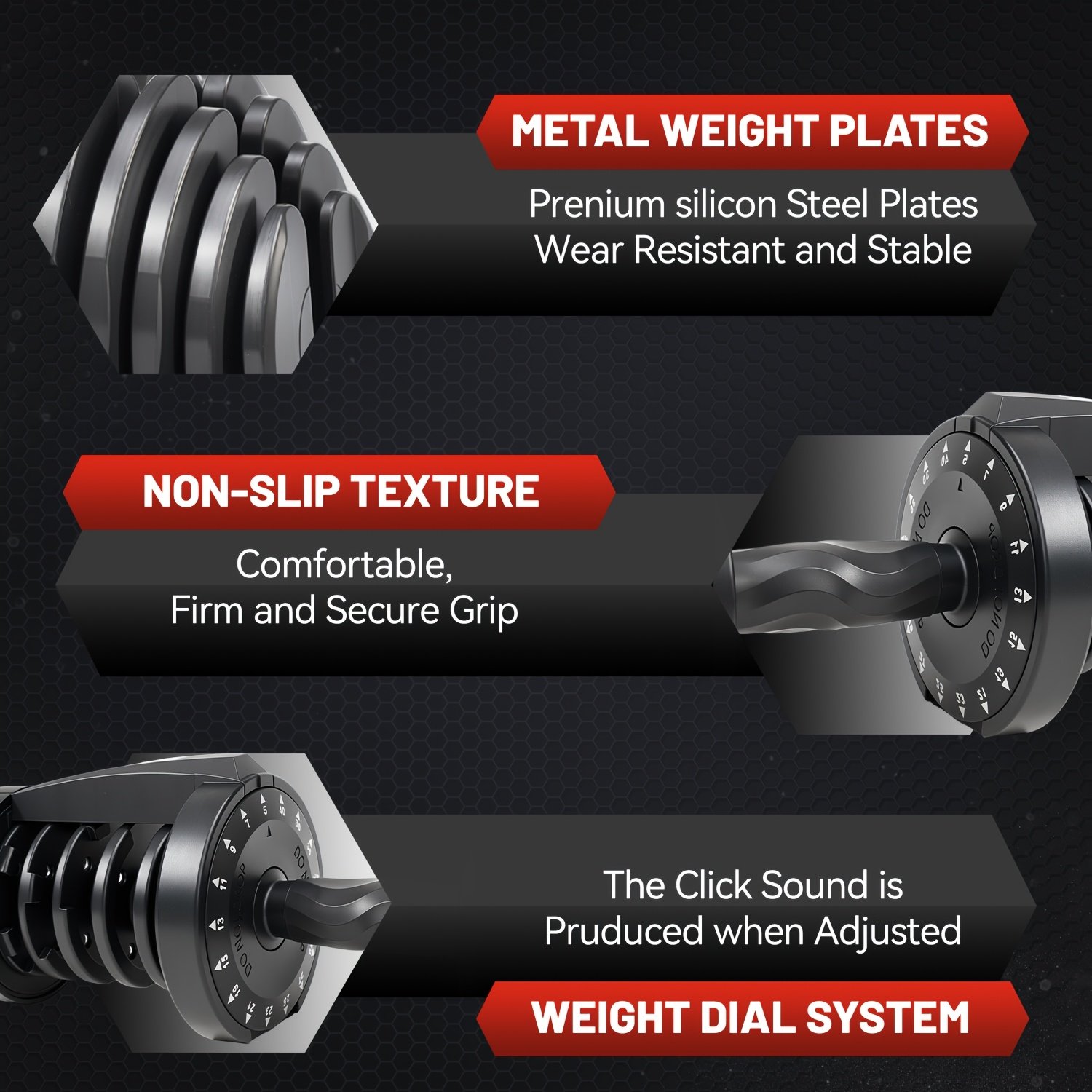 40kg Adjustable Dumbbell Set - Image 3