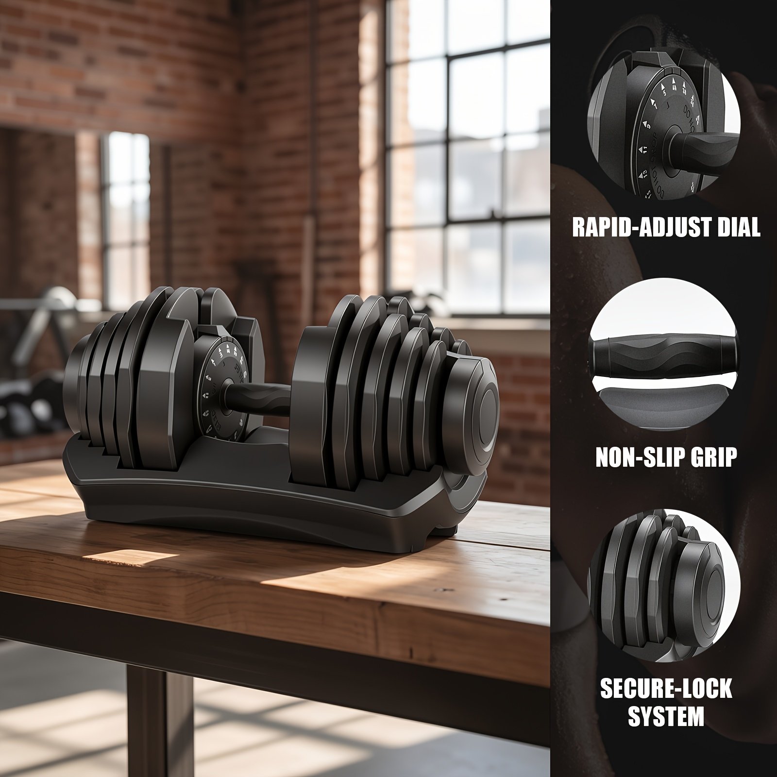40kg Adjustable Dumbbell Set - Image 9
