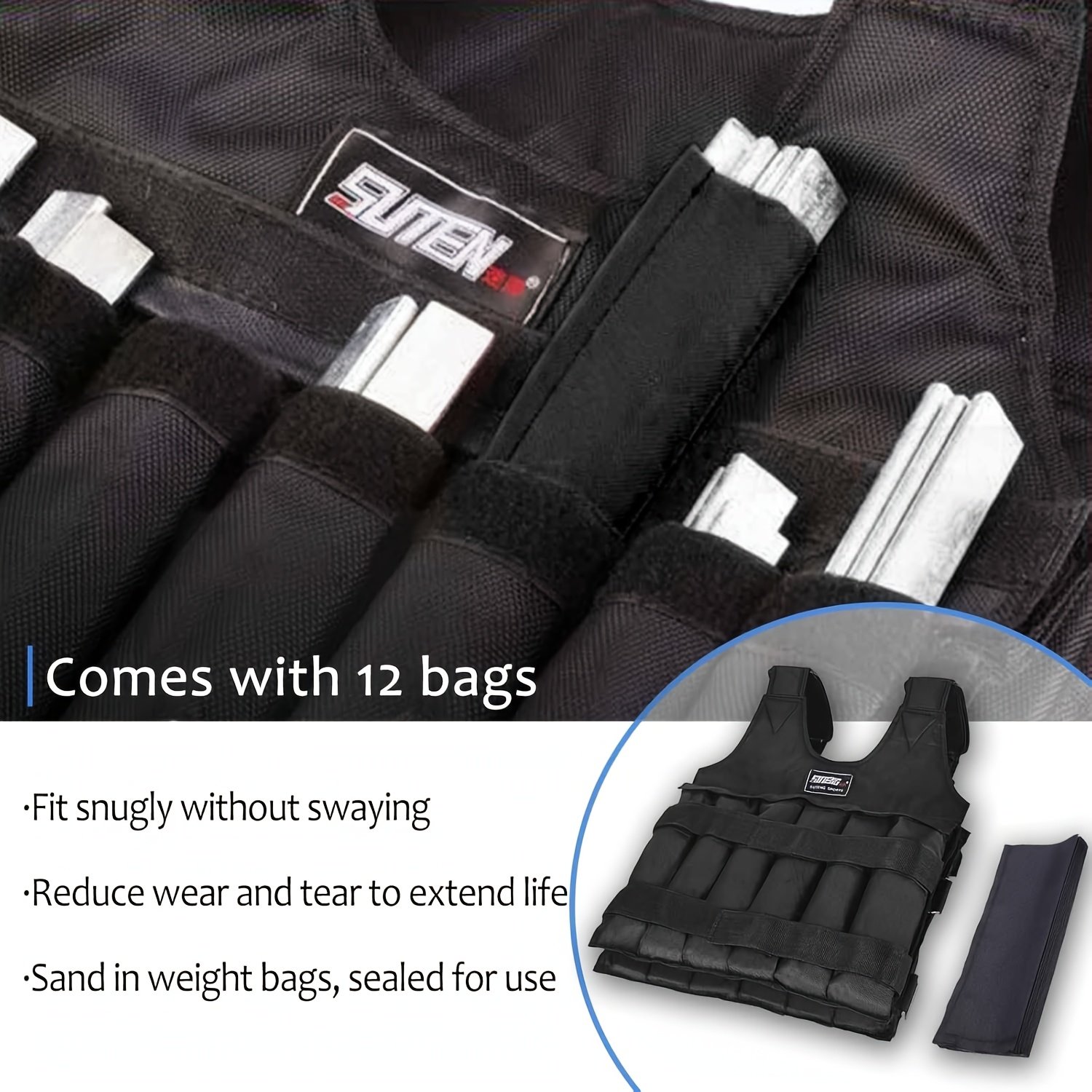 Adjustable Weighted Vest with Weights - Image 6